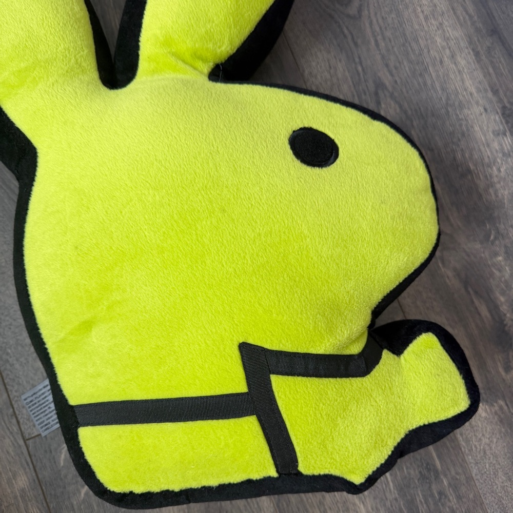 Playboy Y2K lime green bunny head pillow - Picture 11 of 15